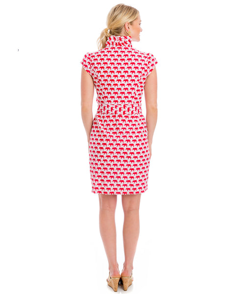 red elephant dress Red Elephant Print Dress XL