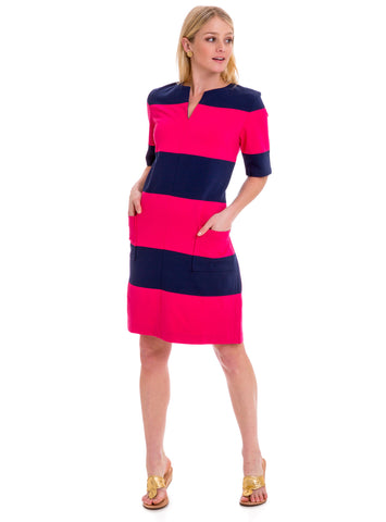 GWYNETH DRESS - NVY/HP