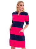 GWYNETH DRESS - NVY/HP