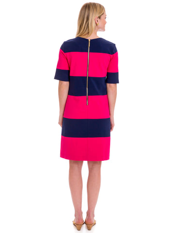 GWYNETH DRESS - NVY/HP