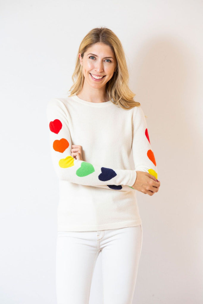 Sweater with best sale heart on sleeve