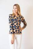 Leopard Sweater | oatmeal & denim