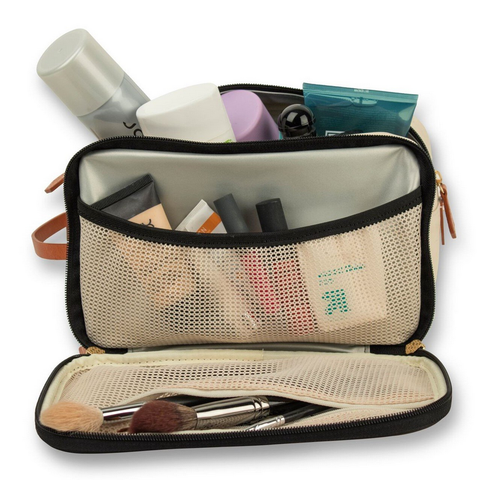 Daisy Coated Canvas Dopp Kit - Black