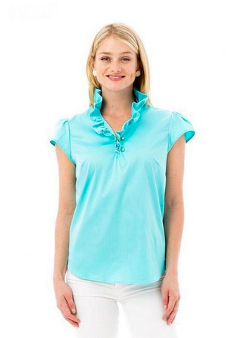ELIZABETH SHIRT - TURQUOISE