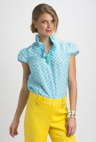 ELIZABETH SHIRT - EDEN TURQUOISE