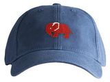 Red Elephant on Navy Blue Hat