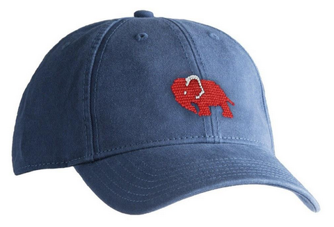 Red Elephant on Navy Blue Hat