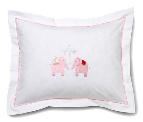 Pink Elephants Baby Pillow